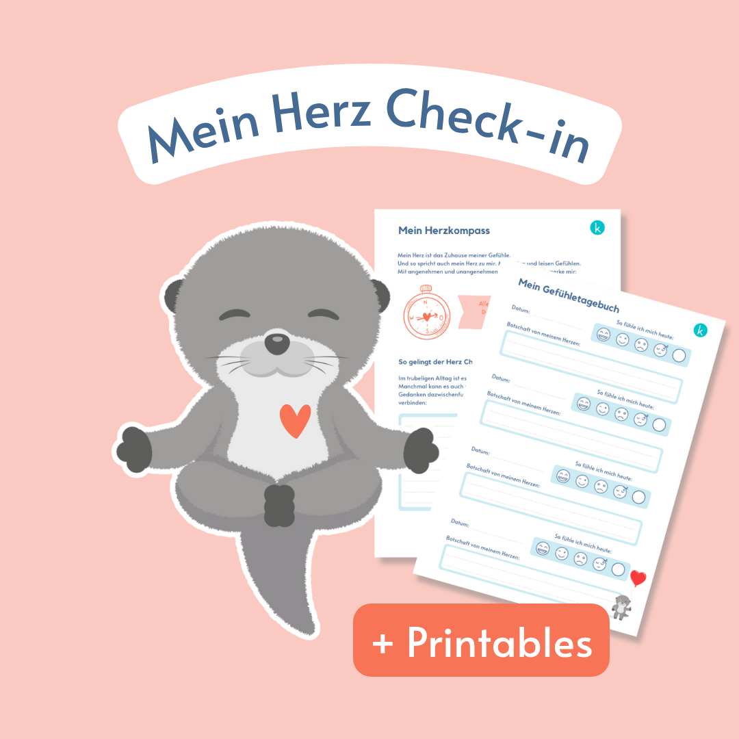 Bundle: Kindermeditation Herz Check-In + Printables